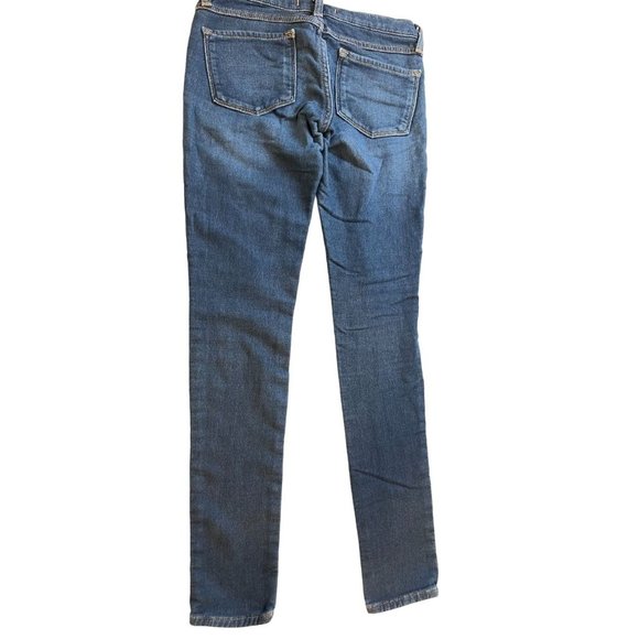 Flying Monkey Womens Jeans Skinny Leg Five Design Pockets Distressed Blue SZ 25 - Picture 2 of 10